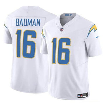 Casey Bauman Los Angeles Chargers white FUSE jersey