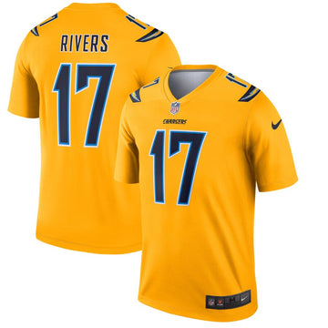 Philip Rivers Los Angeles Chargers gold Inverted Legend jersey