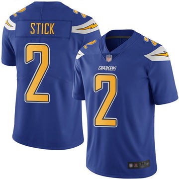 Easton Stick Los Angeles Chargers blue jersey