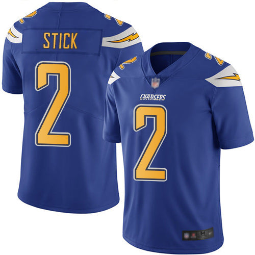Easton Stick Los Angeles Chargers blue jersey