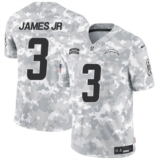 Los Angeles Chargers #3 Derwin James Jr Arctic Camo 2024 FUSE Salute to Service Jersey