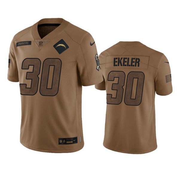 Austin Ekeler Los Angeles Chargers brown Salute To Service jersey