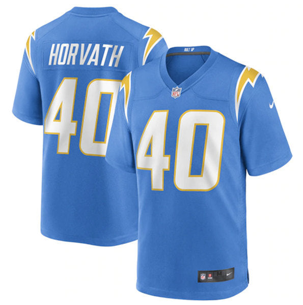 Zander Horvath Los Angeles Chargers blue Game jersey