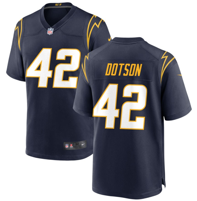 Elijah Dotson Los Angeles Chargers navy Game jersey