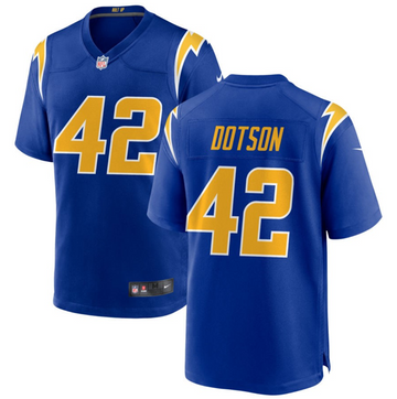 Elijah Dotson Los Angeles Chargers royal Game jersey