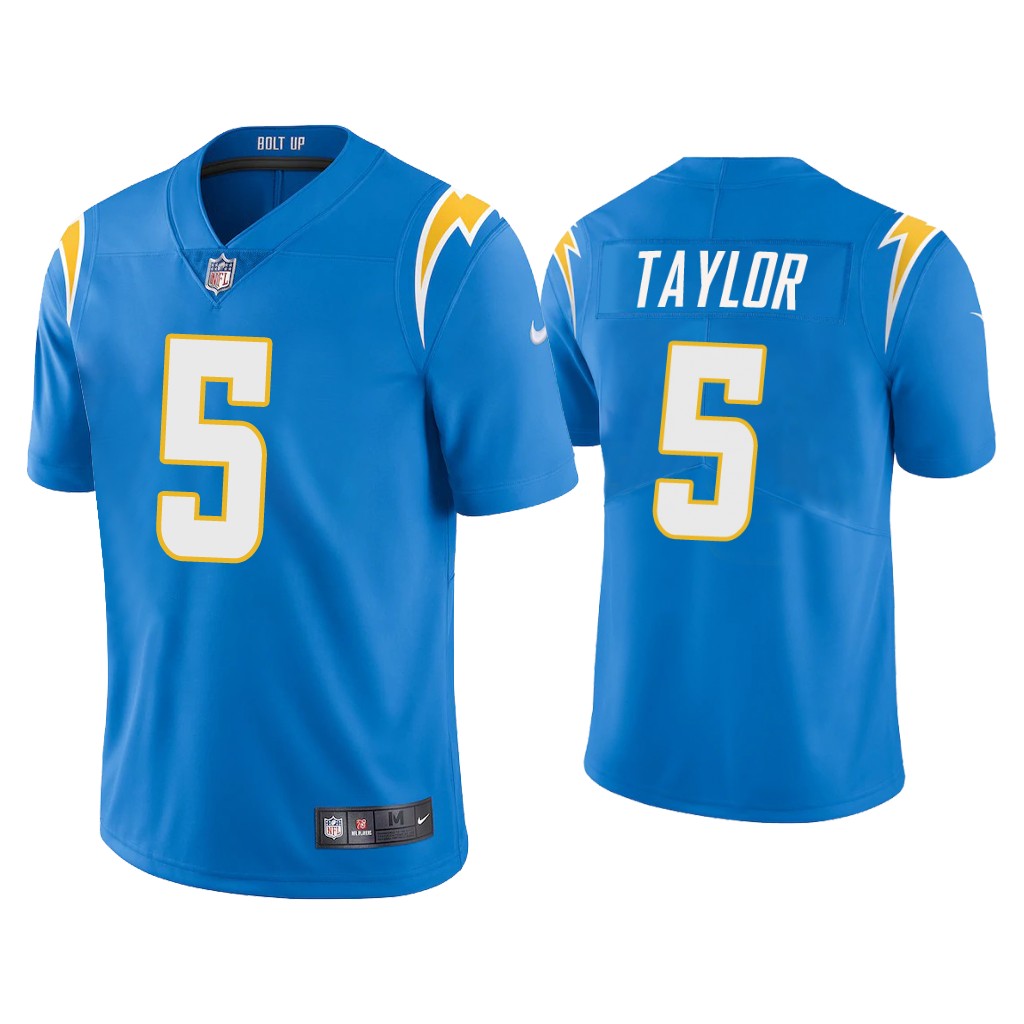 Tyrod Taylor Los Angeles Chargers blue jersey