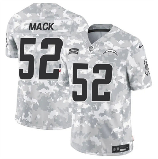 Los Angeles Chargers #52 Khalil Mack Arctic Camo 2024 FUSE Salute to Service Jersey