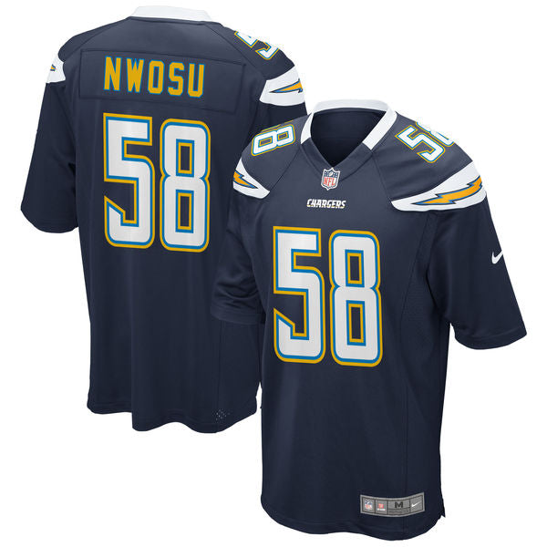 Uchenna Nwosu Los Angeles Chargers navy Game jersey