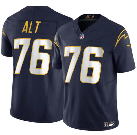 Los Angeles Chargers #76 Joe Alt Navy 2024 Draft FUSE Jersey
