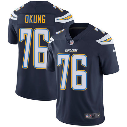 Russell Okung Los Angeles Chargers navy jersey