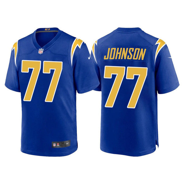 Zion Johnson Los Angeles Chargers royal jersey