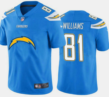 Mike Williams Los Angeles Chargers blue jersey
