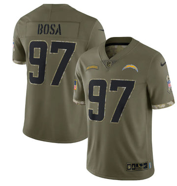 Joey Bosa Los Angeles Chargers olive Salute To Service jersey