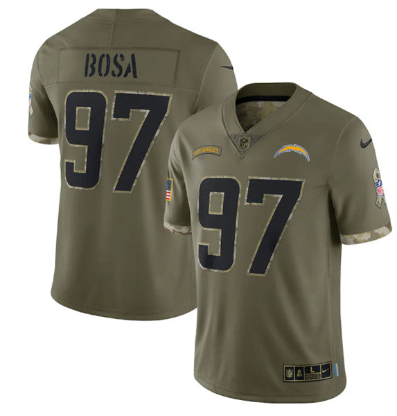 Joey Bosa Los Angeles Chargers olive Salute To Service jersey