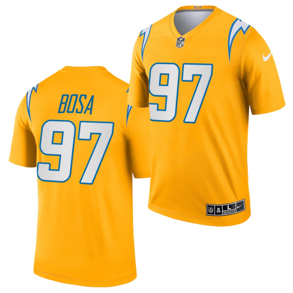 Joey Bosa Los Angeles Chargers gold Inverted Legend jersey