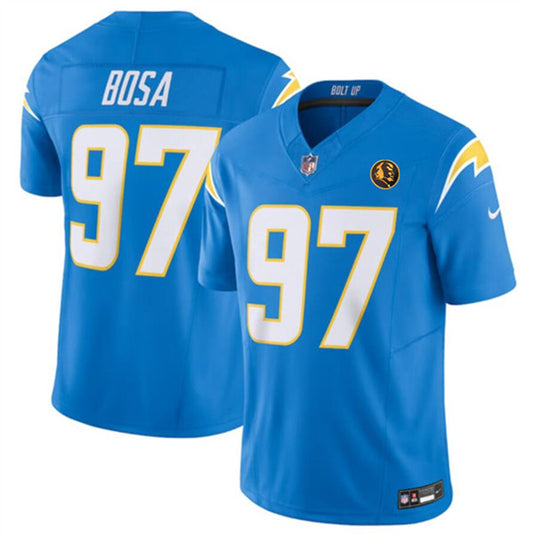 Los Angeles Chargers #97 Joey Bosa Light Blue 2023 FUSE With John Madden Patch Jersey