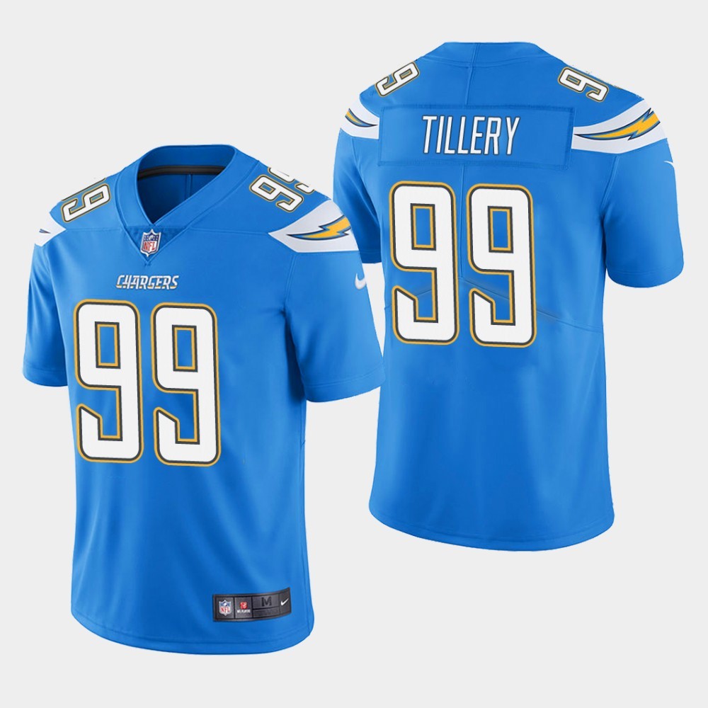 Jerry Tillery Los Angeles Chargers blue jersey