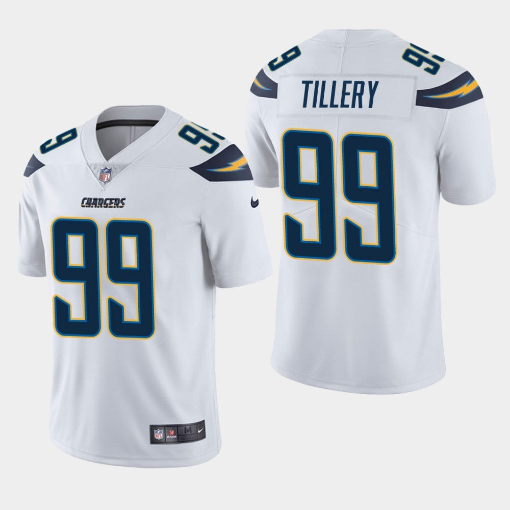 Jerry Tillery Los Angeles Chargers white jersey