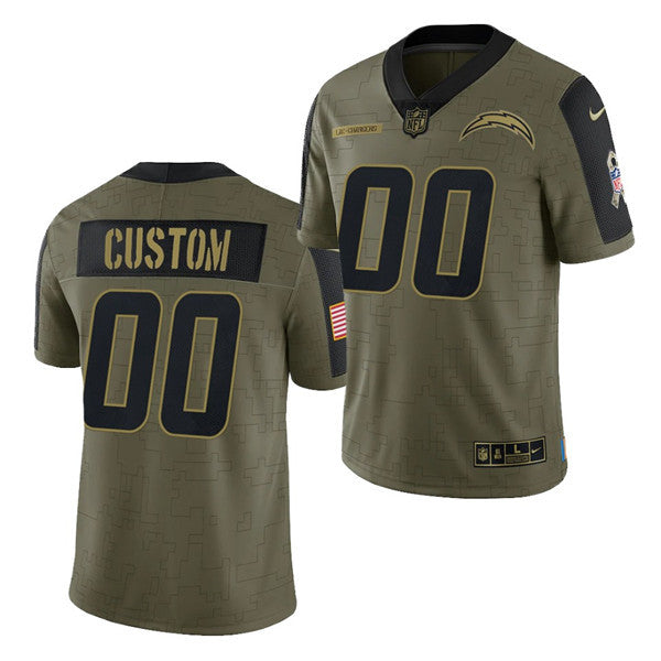 Los Angeles Chargers olive Salute To Service jersey
