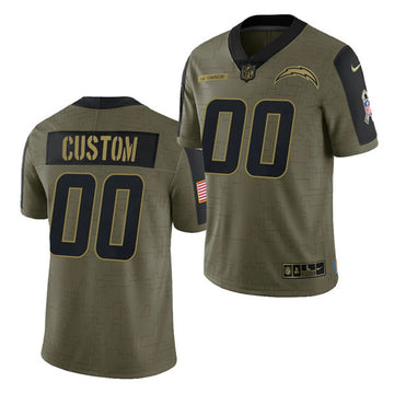 Los Angeles Chargers olive Salute To Service jersey