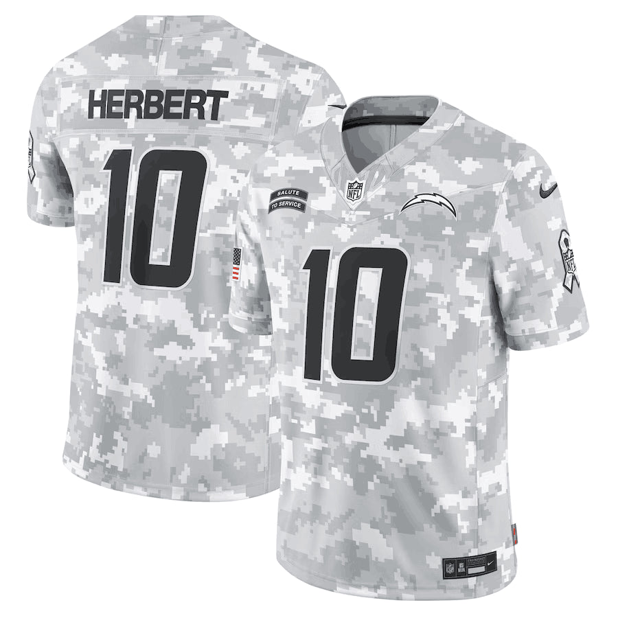 Custom Los Angeles Chargers camo Salute To Service jersey
