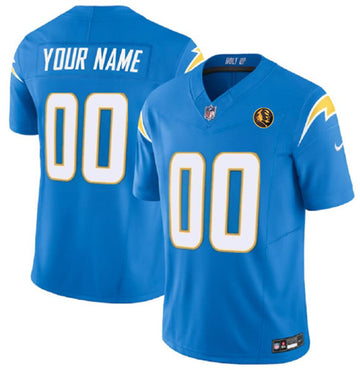 Custom Los Angeles Chargers blue FUSE jersey