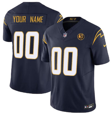 Custom Los Angeles Chargers navy FUSE jersey