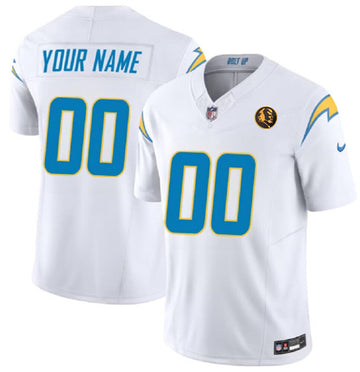 Custom Los Angeles Chargers white FUSE jersey