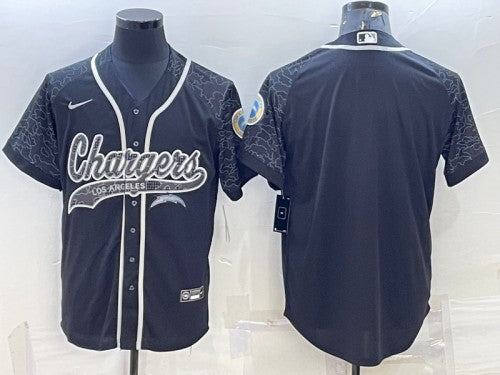 Custom Los Angeles Chargers black jersey
