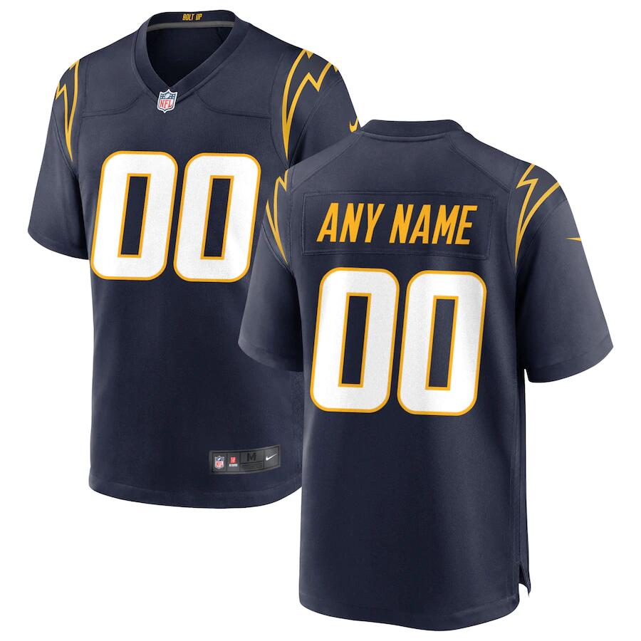 Custom Los Angeles Chargers navy jersey