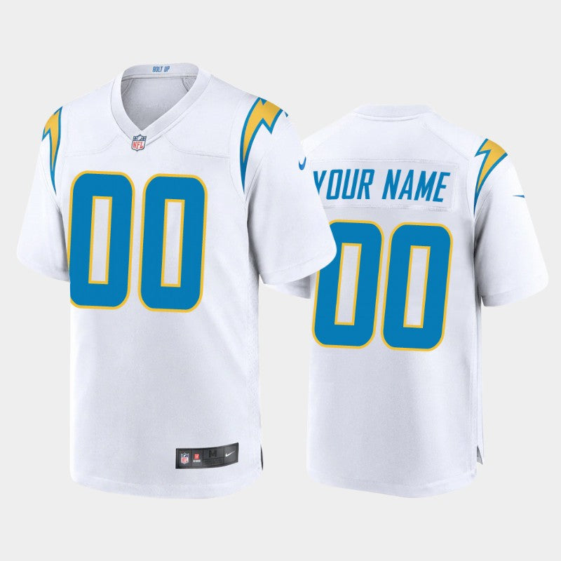 Custom Los Angeles Chargers white jersey
