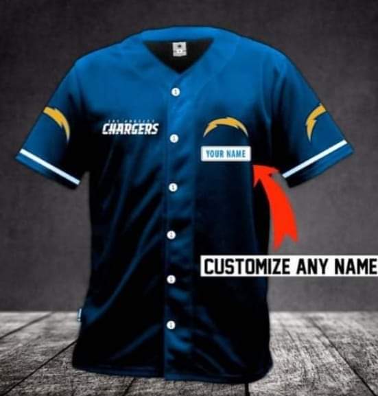 Custom Los Angeles Chargers blue jersey