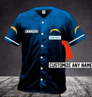 Custom Los Angeles Chargers blue jersey