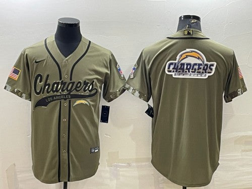 Los Angeles Chargers olive Salute To Service jersey