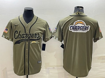 Los Angeles Chargers olive Salute To Service jersey