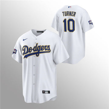Justin Turner Los Angeles Dodgers gold jersey