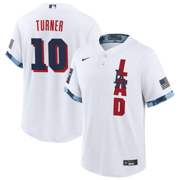 Justin Turner Los Angeles Dodgers white All-Star jersey