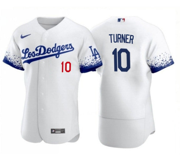 Justin Turner Los Angeles Dodgers white City Connect jersey