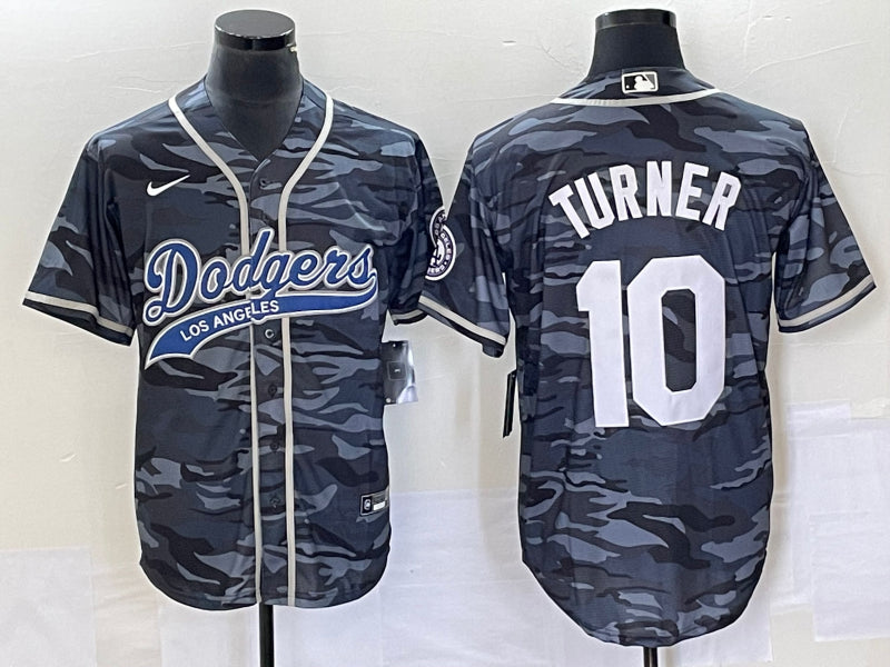 Justin Turner Los Angeles Dodgers gray Camo jersey