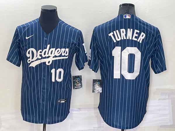 Justin Turner Los Angeles Dodgers navy jersey
