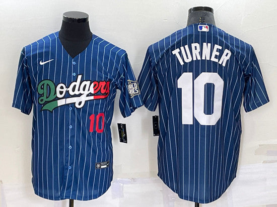 Justin Turner Los Angeles Dodgers navy jersey