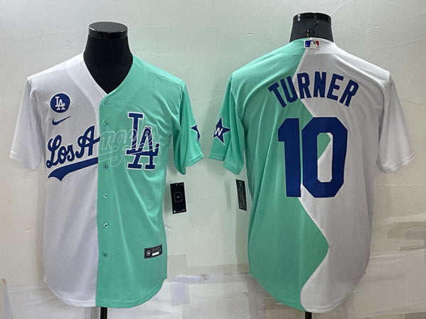 Justin Turner Los Angeles Dodgers white-green All-Star jersey