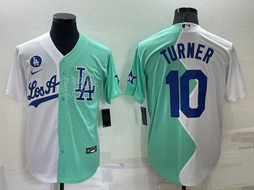 Justin Turner Los Angeles Dodgers white-green All-Star jersey