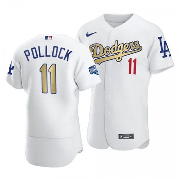 AJ Pollock Los Angeles Dodgers white jersey