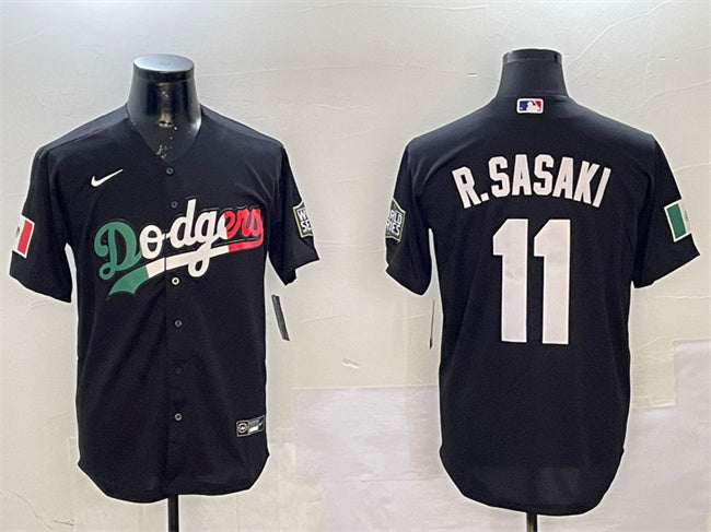 Roki Sasaki Los Angeles Dodgers black jersey