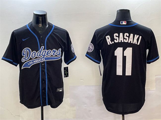 Roki Sasaki Los Angeles Dodgers black jersey
