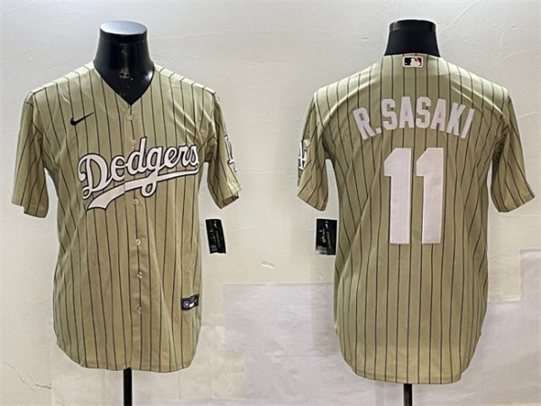 Roki Sasaki Los Angeles Dodgers cream jersey