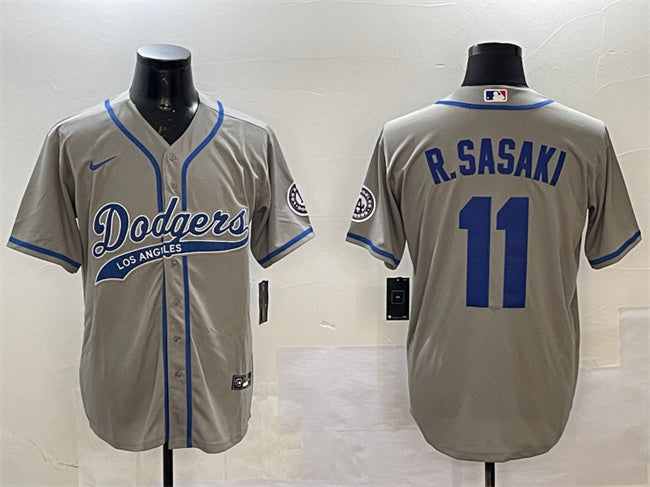 Roki Sasaki Los Angeles Dodgers gray jersey