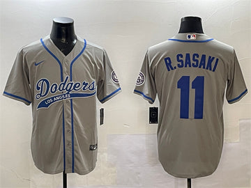 Roki Sasaki Los Angeles Dodgers gray jersey
