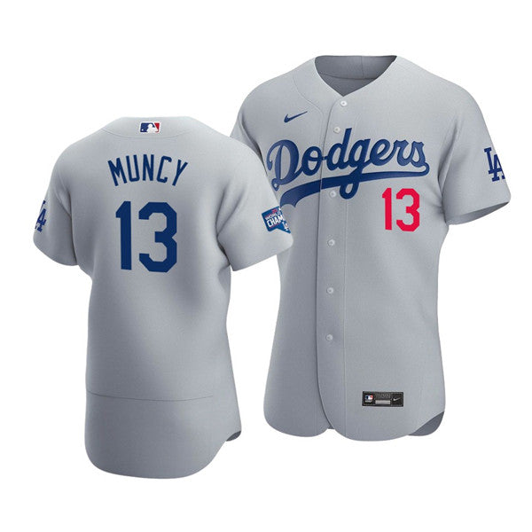 Max Muncy Los Angeles Dodgers grey jersey